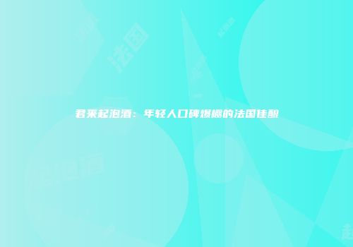 君来起泡酒：年轻人口碑爆棚的法国佳酿