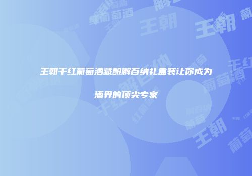 王朝干红葡萄酒藏酿解百纳礼盒装让你成为酒界的顶尖专家