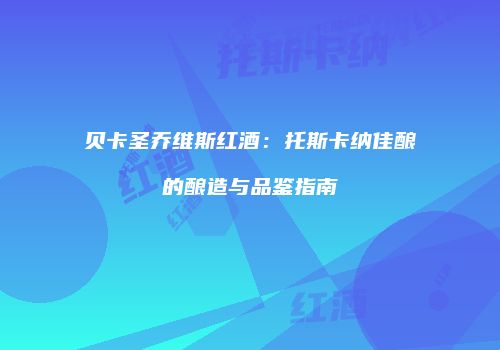 贝卡圣乔维斯红酒：托斯卡纳佳酿的酿造与品鉴指南