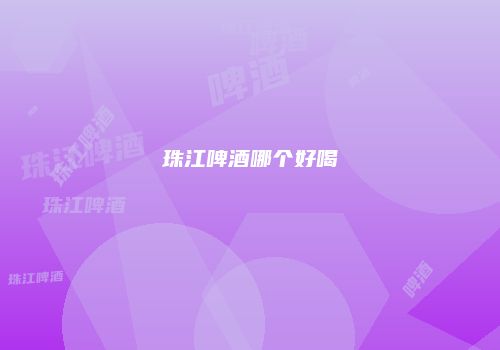 珠江啤酒哪个好喝