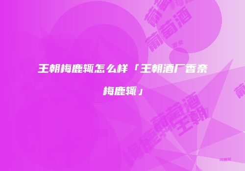 王朝梅鹿辄怎么样「王朝酒厂香奈梅鹿辄」