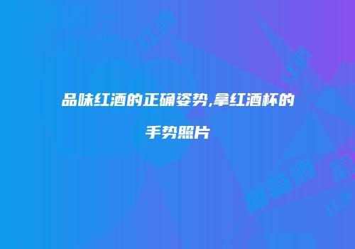 品味红酒的正确姿势,拿红酒杯的手势照片