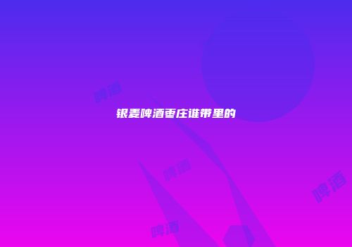 银麦啤酒枣庄谁带里的