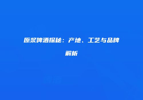 原浆啤酒探秘：产地、工艺与品牌解析