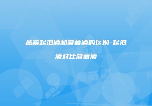品鉴起泡酒和葡萄酒的区别-起泡酒对比葡萄酒