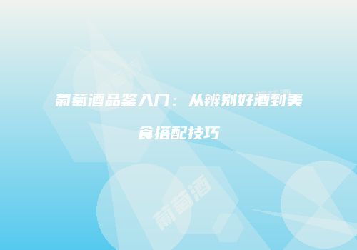 葡萄酒品鉴入门：从辨别好酒到美食搭配技巧