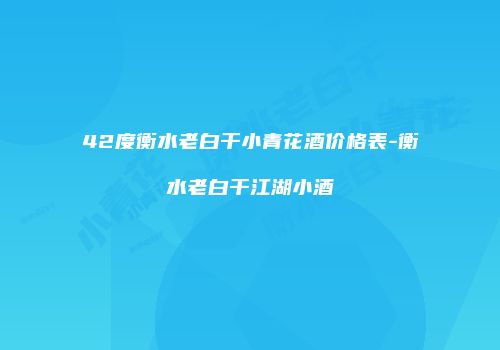42度衡水老白干小青花酒价格表-衡水老白干江湖小酒