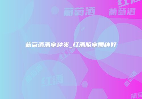 葡萄酒酒塞种类_红酒瓶塞哪种好