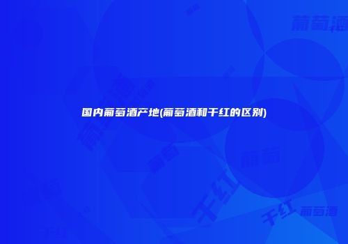 国内葡萄酒产地(葡萄酒和干红的区别)