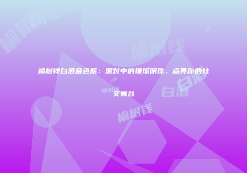 榆树钱白酒金色瓶：派对中的璀璨明珠，点亮你的社交舞台
