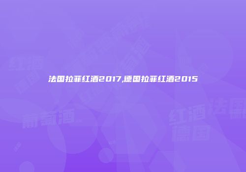 法国拉菲红酒2017,德国拉菲红酒2015