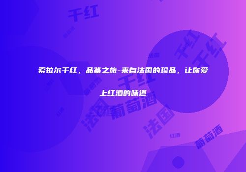 索拉尔干红，品鉴之旅-来自法国的珍品，让你爱上红酒的味道