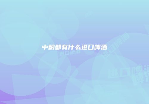 中粮都有什么进口啤酒