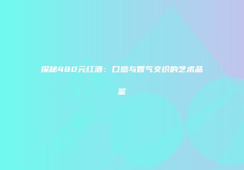 探秘480元红酒：口感与香气交织的艺术品鉴