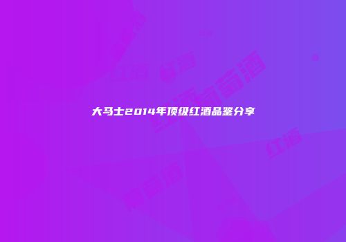 大马士2014年顶级红酒品鉴分享