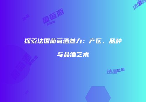 探索法国葡萄酒魅力：产区、品种与品酒艺术