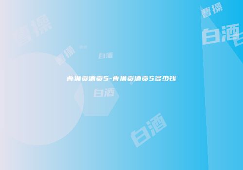 曹操贡酒贡5-曹操贡酒贡5多少钱