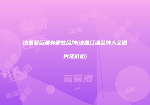 法国葡萄酒有哪些品牌(法国红酒品牌大全图片及价格)
