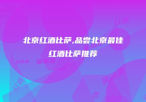 北京红酒比萨,品尝北京最佳红酒比萨推荐