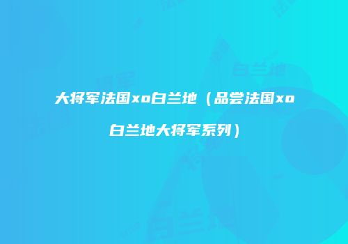 大将军法国xo白兰地（品尝法国xo白兰地大将军系列）