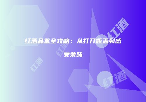 红酒品鉴全攻略：从打开瓶盖到感受余味