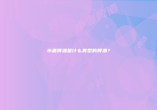 小麦啤酒是什么类型的啤酒？