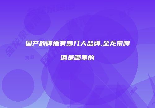 国产的啤酒有哪几大品牌,金龙泉啤酒是哪里的