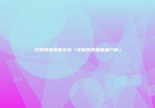 汉斯啤酒是国企吗「汉斯啤酒是哪里产的」