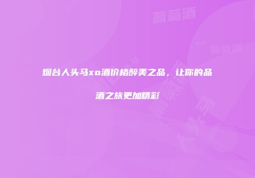 烟台人头马xo酒价格醉美之品，让你的品酒之旅更加精彩