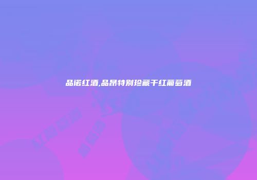 品诺红酒,品昂特别珍藏干红葡萄酒