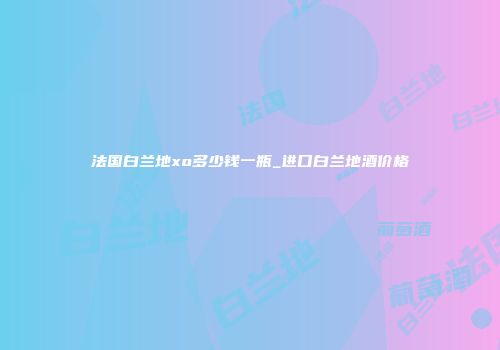 法国白兰地xo多少钱一瓶_进口白兰地酒价格