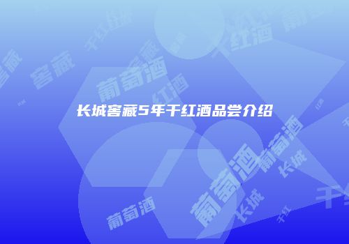 长城窖藏5年干红酒品尝介绍