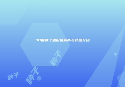 38度种子酒价格解析与详细介绍