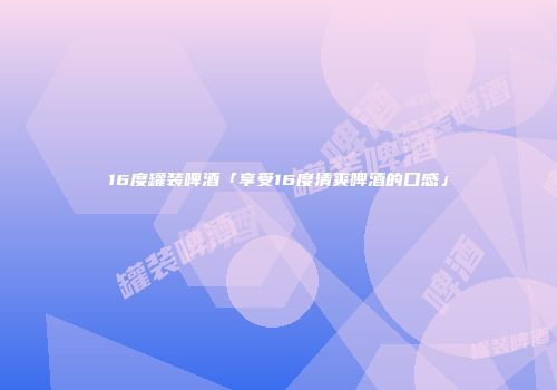 16度罐装啤酒「享受16度清爽啤酒的口感」