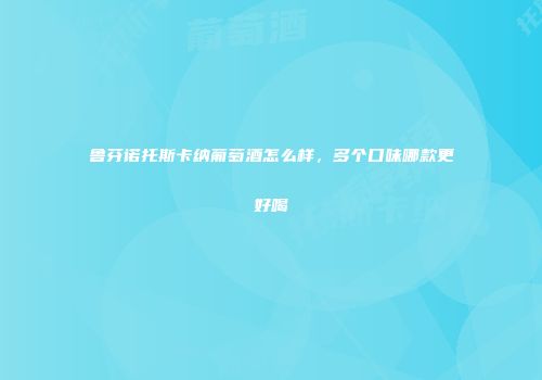 鲁芬诺托斯卡纳葡萄酒怎么样，多个口味哪款更好喝