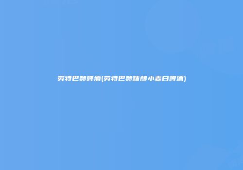 劳特巴赫啤酒(劳特巴赫精酿小麦白啤酒)