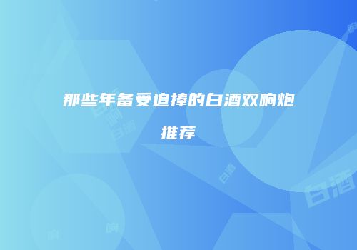 那些年备受追捧的白酒双响炮推荐