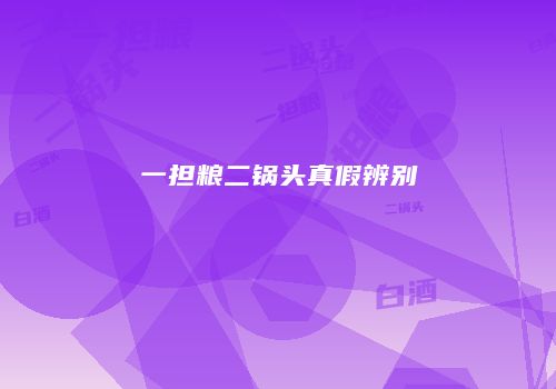 一担粮二锅头真假辨别