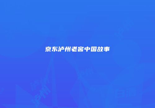 京东泸州老窖中国故事