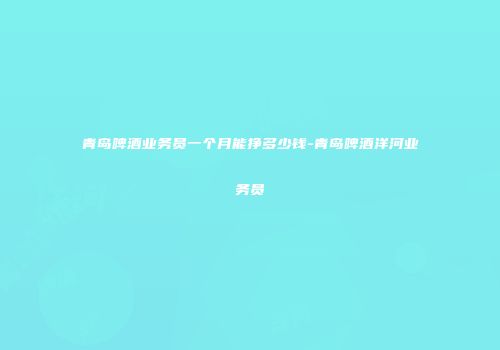 青岛啤酒业务员一个月能挣多少钱-青岛啤酒洋河业务员