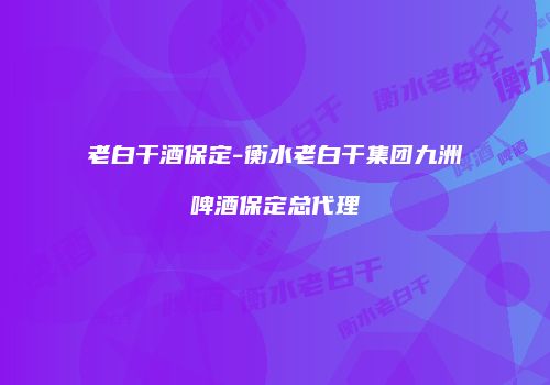 老白干酒保定-衡水老白干集团九洲啤酒保定总代理