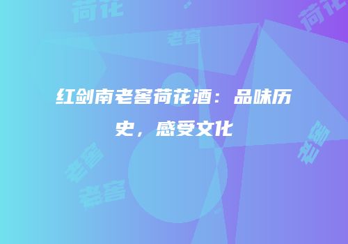 红剑南老窖荷花酒：品味历史，感受文化