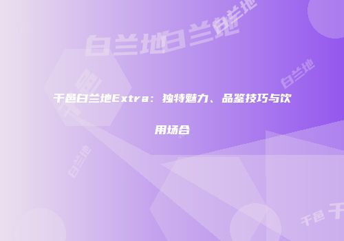 干邑白兰地Extra：独特魅力、品鉴技巧与饮用场合