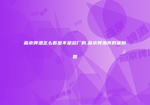 燕京啤酒怎么看是不是总厂的,燕京啤酒真假鉴别图