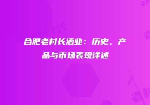 合肥老村长酒业：历史、产品与市场表现详述
