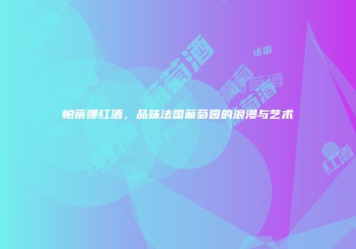 帕蒂娜红酒，品味法国葡萄园的浪漫与艺术