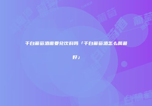 干白葡萄酒需要兑饮料吗「干白葡萄酒怎么喝最好」