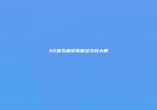 52度五粮液陈酿多少钱大概