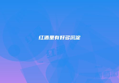 红酒里有好多沉淀