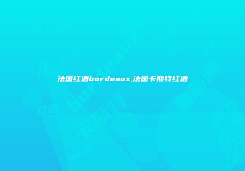 法国红酒bordeaux,法国卡斯特红酒